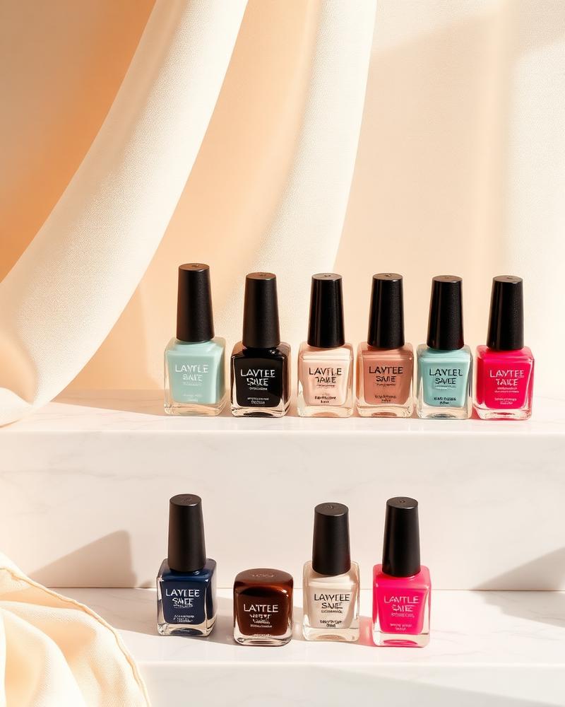 Auswahl an Nagellacken im Studio